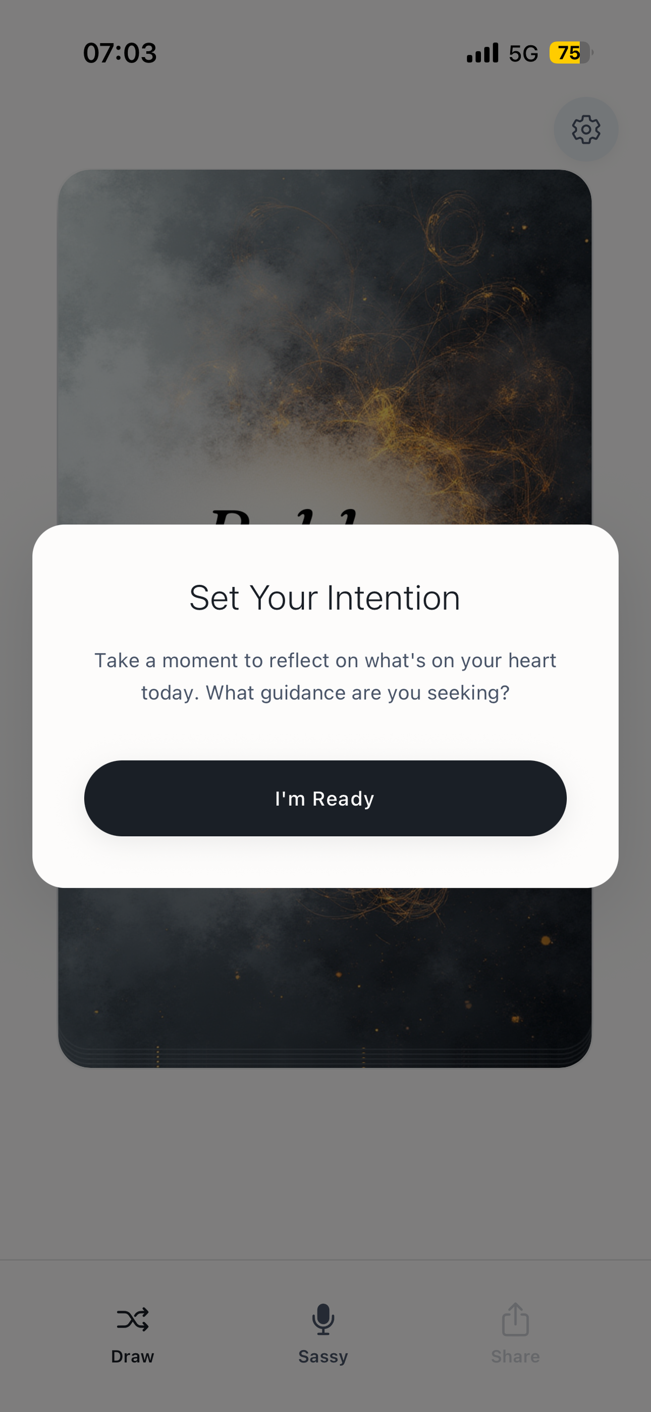Set your intention before drawing